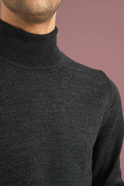 bombe Men's Slim Fit Turtleneck Cotton Turtleneck Knitwear Sweater
