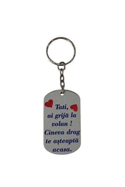magazinu de gravura Personalized stainless steel keychain – Dad, be careful driving – Gift for Dad