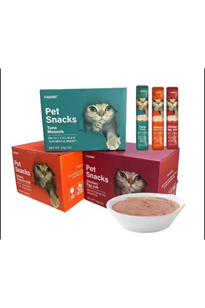 Kedi Ödül Maması 60 Adet 3 Çeşitli FDA Onaylı