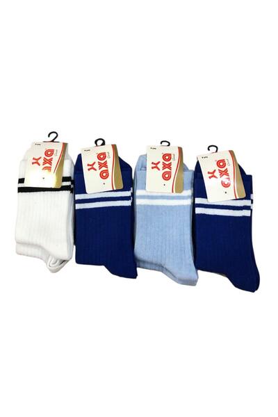 ROYAM 4-Piece Boys' Cotton Socks Mixed Colors