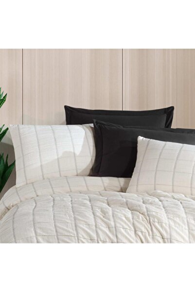 Zebra Casa Elisa Double 6 Piece Bedspread Set / Black