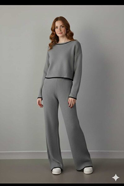 Cemre Life New Deux Women's Shepherd Stitch Knitwear Set