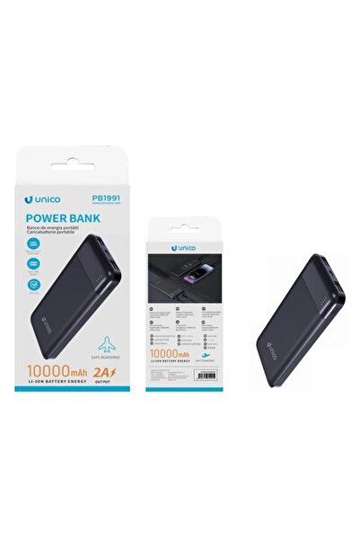 OEM Unico Power Bank 10000mAh Portable Battery, 2x USB, Type-C & Micro USB, Fast Charge