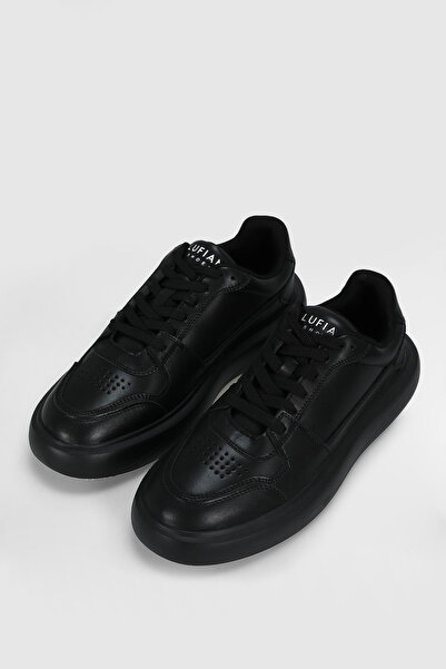 Lufian Mateas Men's Leather Sneaker Shoes Black
