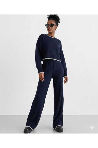 Cemre Life New Deux Women's Shepherd Stitch Knitwear Set