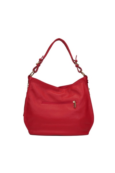 Posete Fagaras Melinda Leather Purse - Red, Casual Bag Made of Genuine Leather, Handbag, Bags