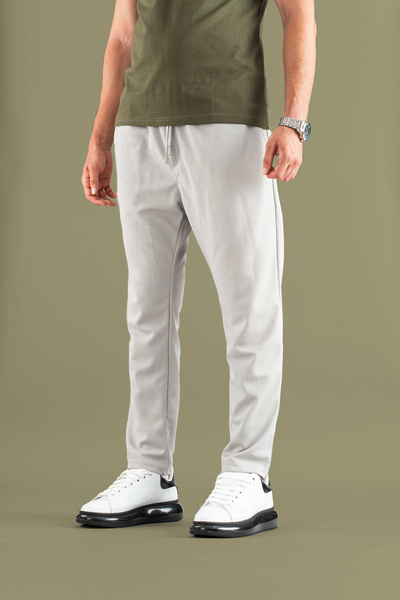 bombe Men's Elastic Waist Slim Fit Basic Cotton Jogger
