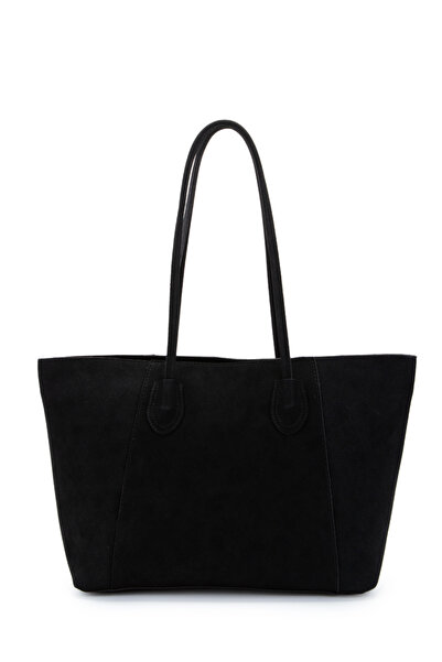 minebag Suede Elena Handbag Black