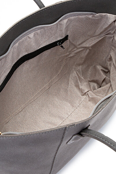 minebag Suede Elena Handbag Anthracite