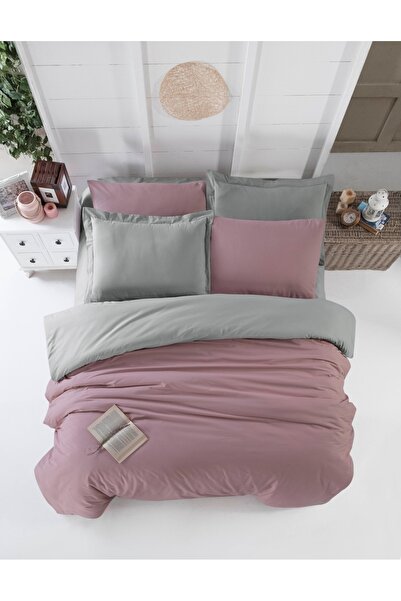 Bayev Dore Rose Gray Single Duvet Cover Set 160x220