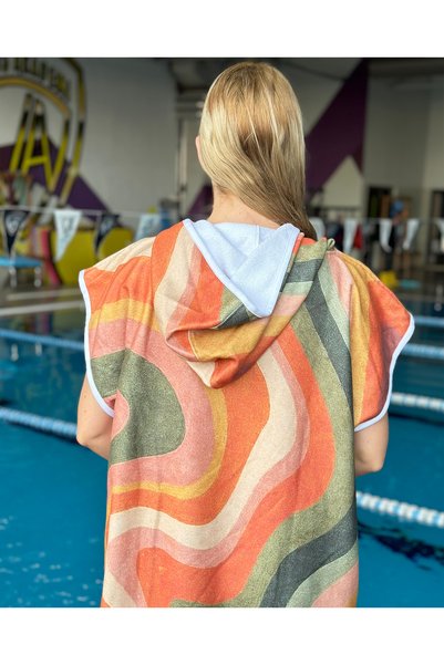 sporsuit Dares Unisex Towel Poncho Swimmer Racing Training for Pool and Sea K Hooded Bathrobe