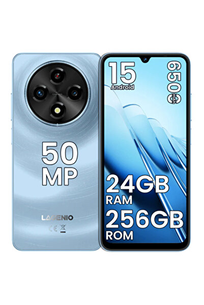 Lagenio A12 Pro, Blue, 4G, 6.9" HD 120Hz, 8GB, 256GB ROM, 50MP, Android 15, Unisoc T7250, 6500mAh