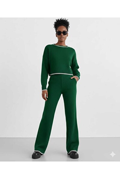 Cemre Life New Deux Women's Shepherd Stitch Knitwear Set