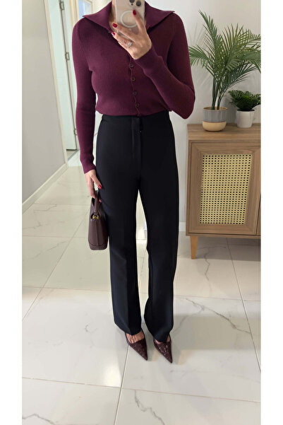 BİRCANÇİL Yoya Black Flared Pants