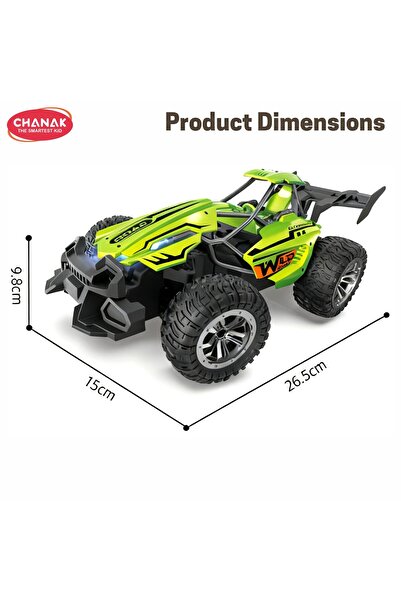 Chanak Wild Road 1:20 Scale RC Car 2.4GHz high-speed off-road vehicle with LED (Color as per Availability)