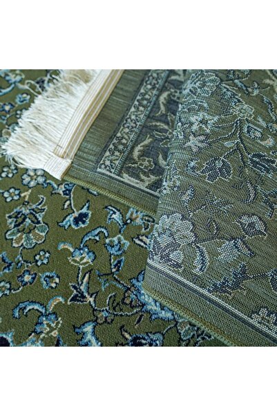 Platinum Rawdah al-Madinah Prayer Rug, 70 cm × 1.1 m, Green