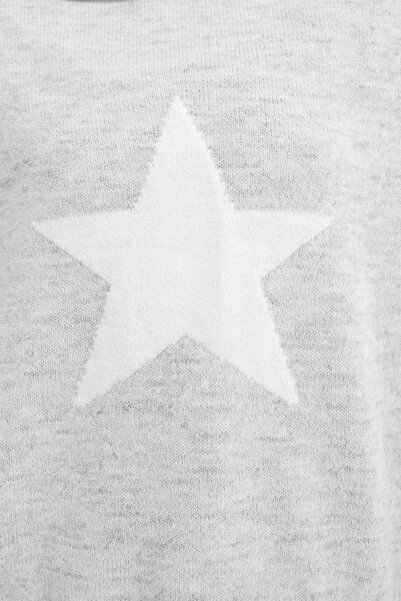 Addax Star Patterned Knitwear Sweater K3482