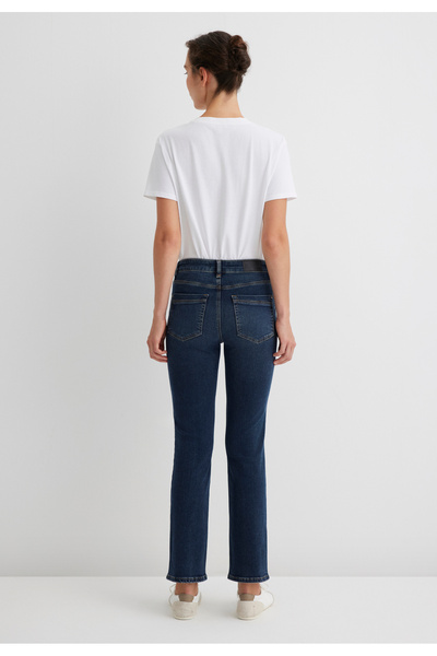 Mavi Kendra Ink Brushed Ink Blue Lyocell Tencel Tm Blended Jean Pants 1074690056