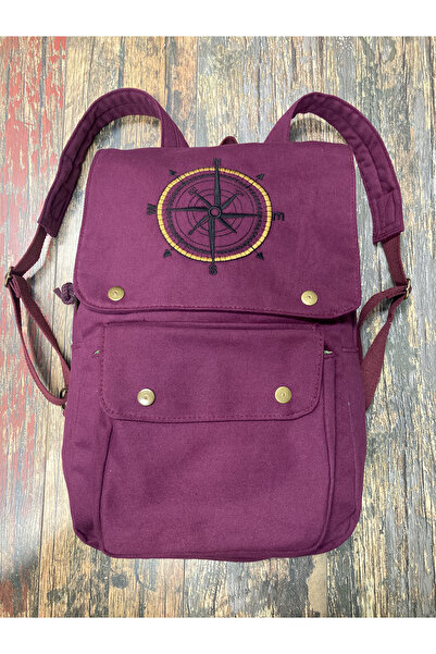 street&bagdnz حقيبة ظهر مطرزة بوصلة، للاستخدام اليومي، حقيبة مدرسية للسفر وال...