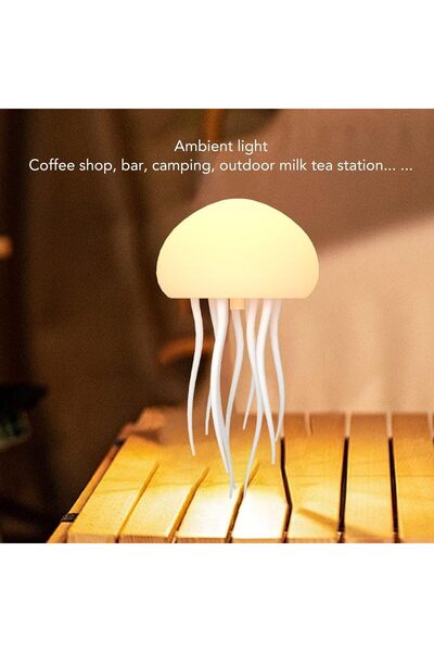 Houmt LED Jellyfish Lamp - Voice Control RGB Gradient Rechargeable Night Light