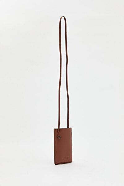 Nihan Çapraz Askılı Cep Telefonu Kılıfı Taba