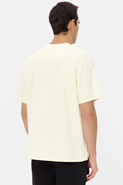 Twn Μπλουζάκι Relaxed Fit Ecru μονόχρωμο