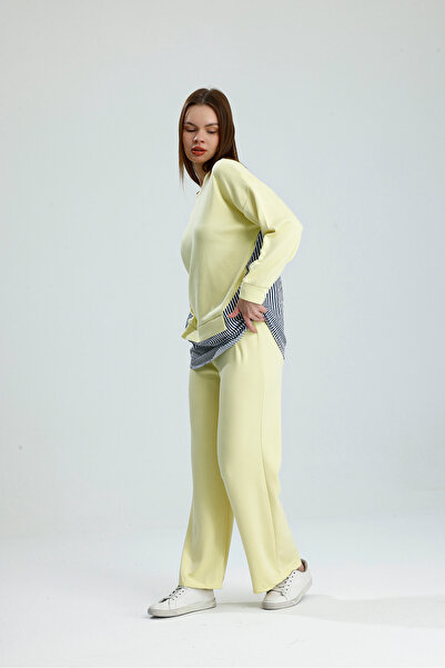 vikitekno Women's Hijab Double Suit Shirt Detailed Modal Suit