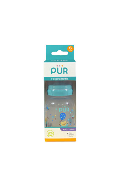 Pür PUR 9012 – GREEN PRINTED BABY BOTTLE 0-3 MONTHS, 125ML
