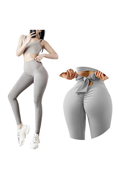 RUBIK Legging for Women with Bow-Knot Tie, Tummy Control Workout Sports High Waist Yoga Pant