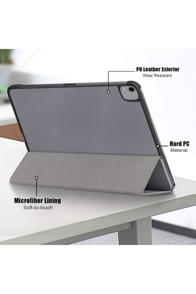 SKYDDAR INNOVATION Tablet case for Apple iPad Pro 12.9 (2018 / 2020 / 2021 / 2022), FoldPro, Red, set with sticker