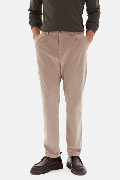 D'S Damat Ds Damat Comfort Fit Mink Corded Fabric Velvet Fabric Trousers