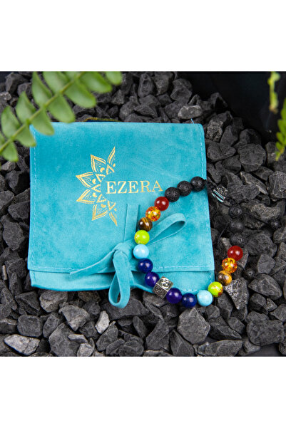 Ezera Tamar Aromatherapy Diffuser Bracelet – 7 Chakras, Lava Stones, Tree of Life & OM Symbols