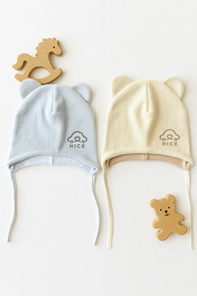 greenmoss Fleece on the Outside, 100% Cotton on the Inside, 2-Pack Baby Beanie