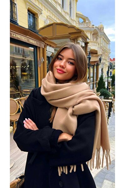 LAGRANZE Γυναικείο σάλι με φούντες LuxeSoft