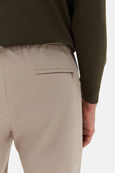 D'S Damat Ds Damat Relaxed Fit Beige Plain Jogger Pants