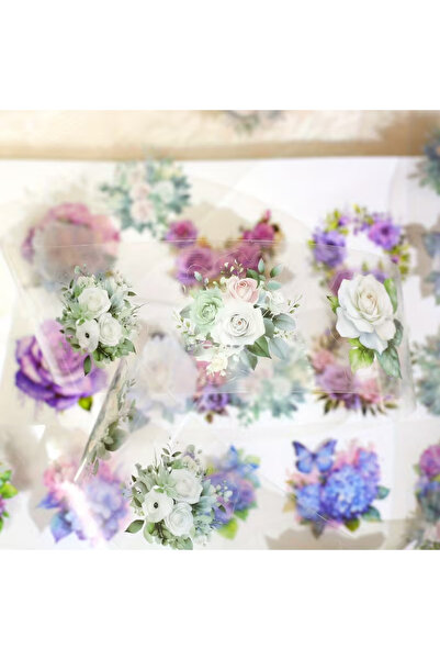 Kolbi Craft 1 Rulo Şeffaf Beyaz Gül Pet Bant Kesimli 5cmx2m Scrapbook Bullet ...