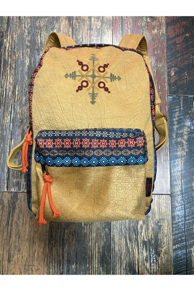 street&bagdnz حقيبة ظهر بوهيمية مطرزة أصلية من نوبي، للاستخدام اليومي أثناء ا...
