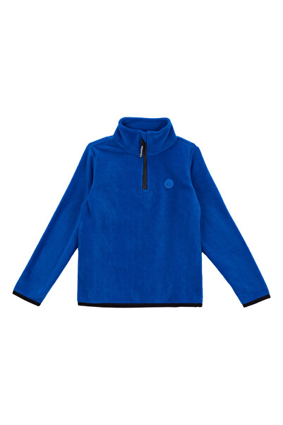 Discovery Expedition Mavi Erkek Çocuk Fermuarlı Yaka Basic Fit Polar Sweatshı...