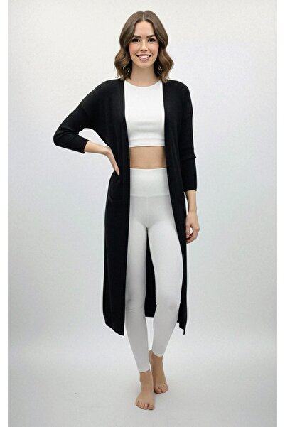 rushana Women's 125cm Long Pocketed Loose Knit Cardigan