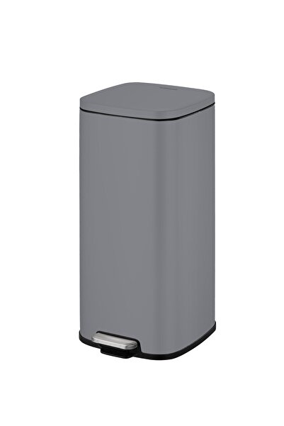FACKELMANN LONDON 20L trash can, matte gray, with pedal, for kitchen, office or bathroom
