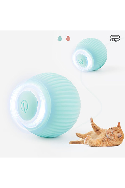 Hubspet Otomatik Yuvarlanan Top Kedi Oyuncağı Mavi H121