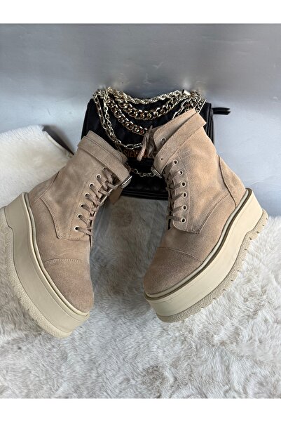 Miarma Designs Ghete piele intoarsa bej