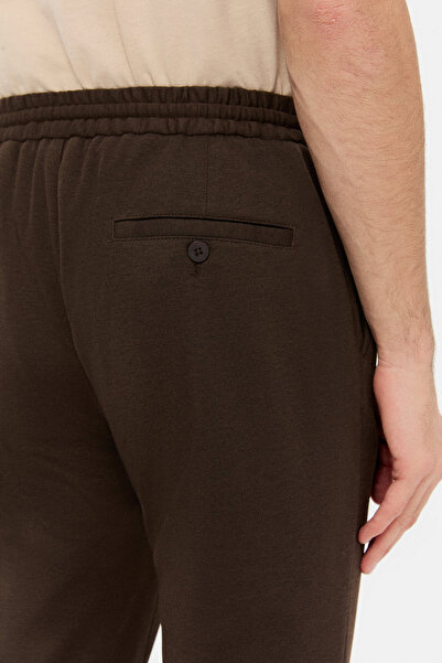 D'S Damat Ds Groom Slim Fit Brown Knitted Jogger Pants