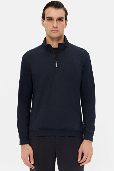 D'S Damat Ds Damat Regular Fit Lacivert Düz Sweatshirt