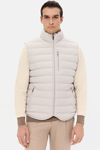 D'S Damat Ds Damat Regular Fit Stone Plain Vest Coat