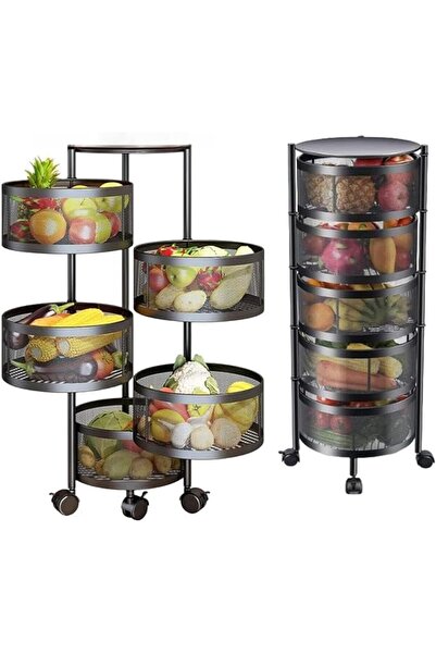 Home Dwell 4-Tier Rotating Spice Rack - Kitchen Storage Organizer