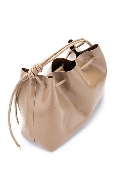 minebag Ruched Detail Yavru Çantalı Elin Women's Crossbody Bag Beige