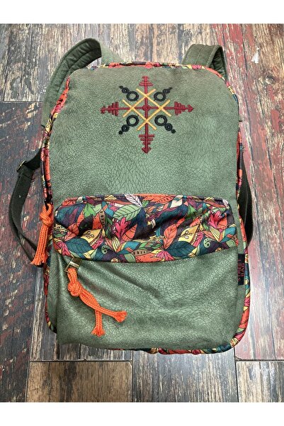 street&bagdnz Nubi Etnik Otantik Desenli Nakışlı Sırt Çantası Bohem Sırt Çantası Günlük Kullanım Seyehat