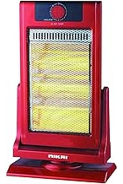 Nikai Electric Halogen Heater, 1200W, Red, NHH6500
