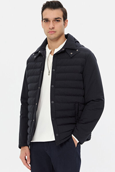 D'S Damat Ds Damat Regular Fit Lacivert Düz Mont